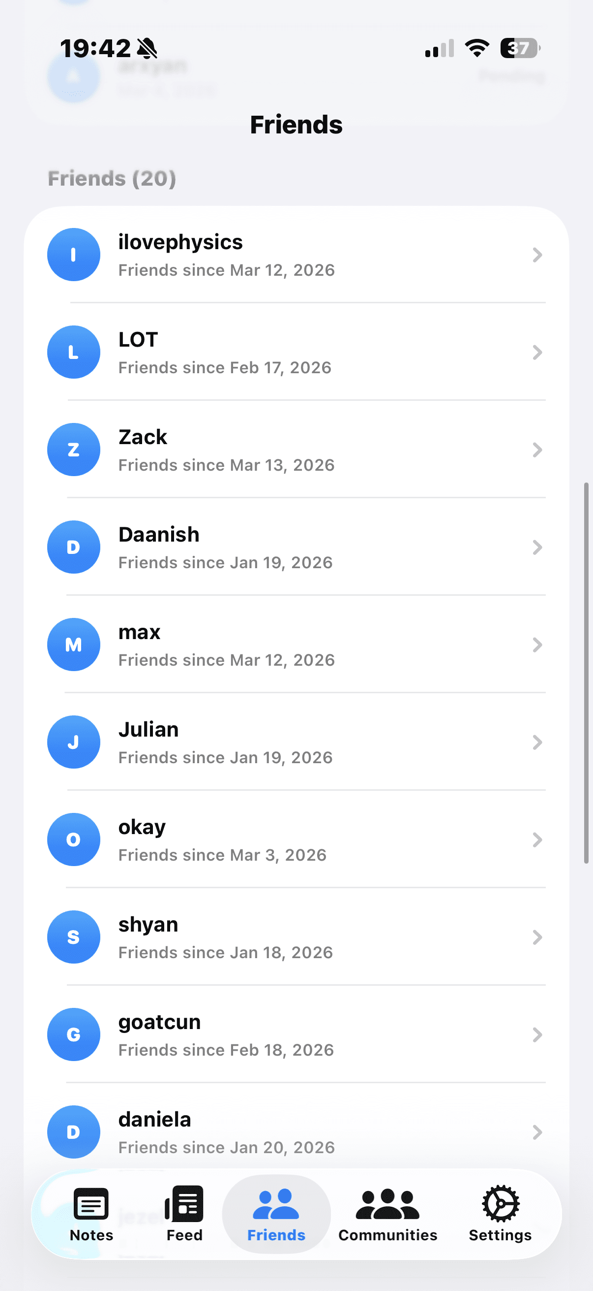 Friends screenshot in LOT